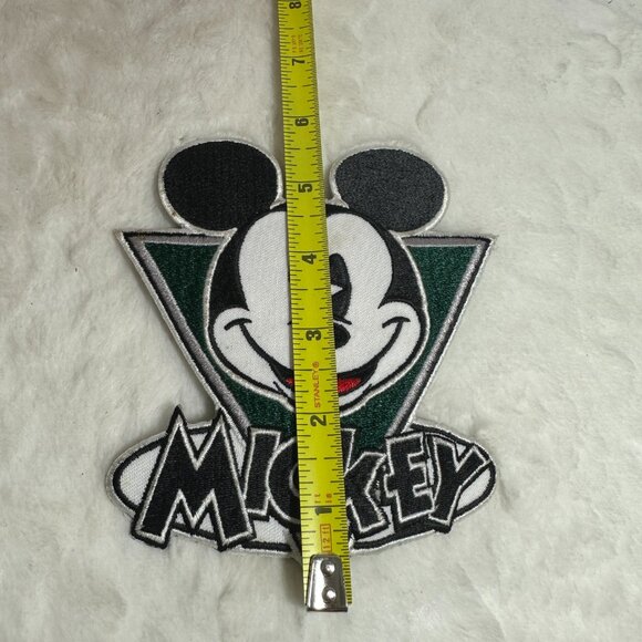 Vintage Large Mickey Mouse Pie Eyes Large Cloth Patch Walt Disney Sew On - Picture 5 of 6